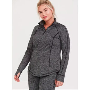 Torrid Super Soft Performance Jersey Half Zip Active Pullover Size: 00